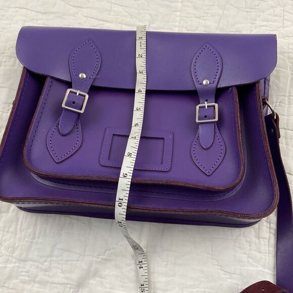 The Cambridge Satchel Company Purple Leather Satchel Bag - Picture 12 of 12